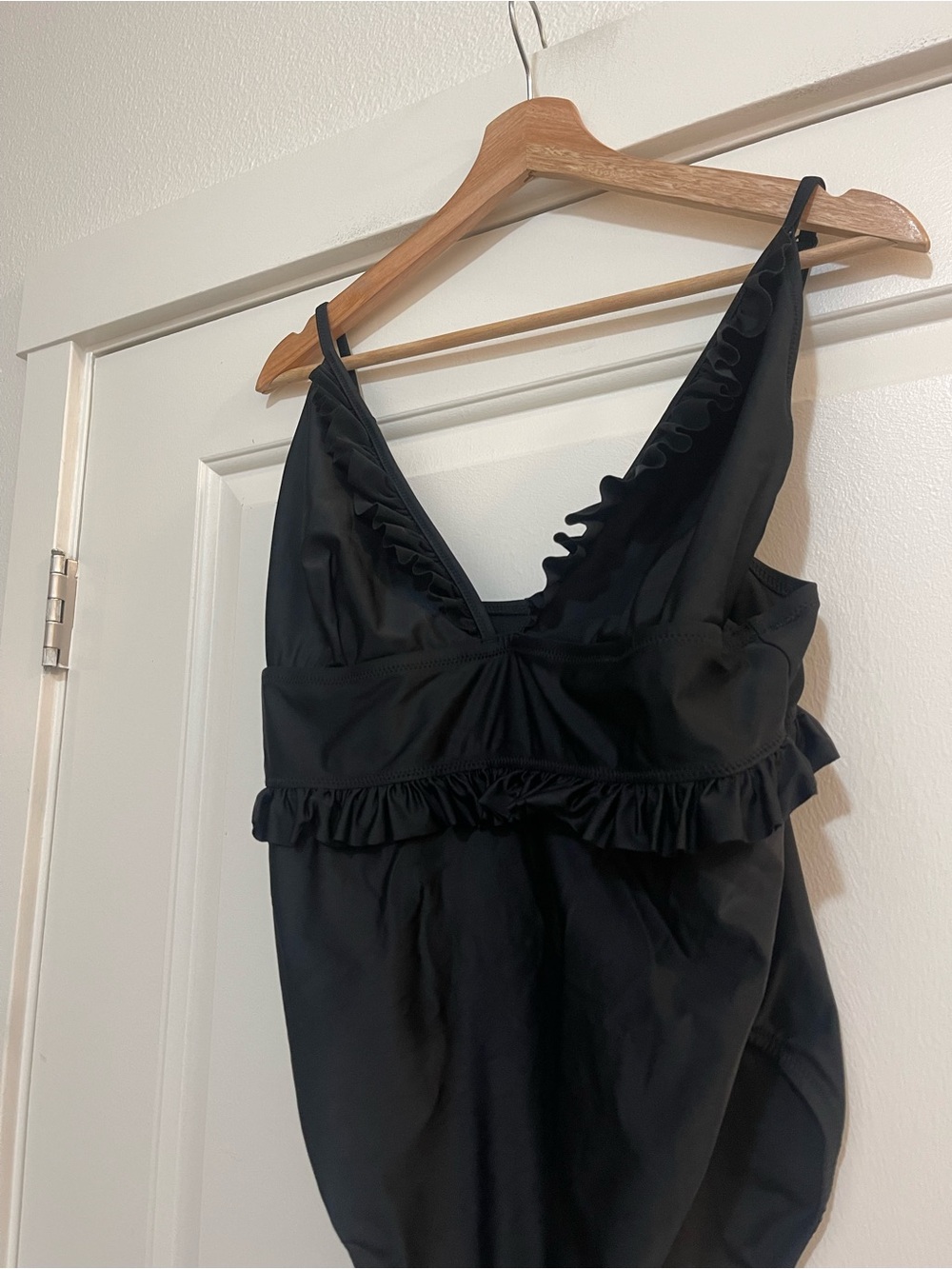 J.Crew Ruffle Plunge One-Piece Swimsuit - Picture 3 of 7